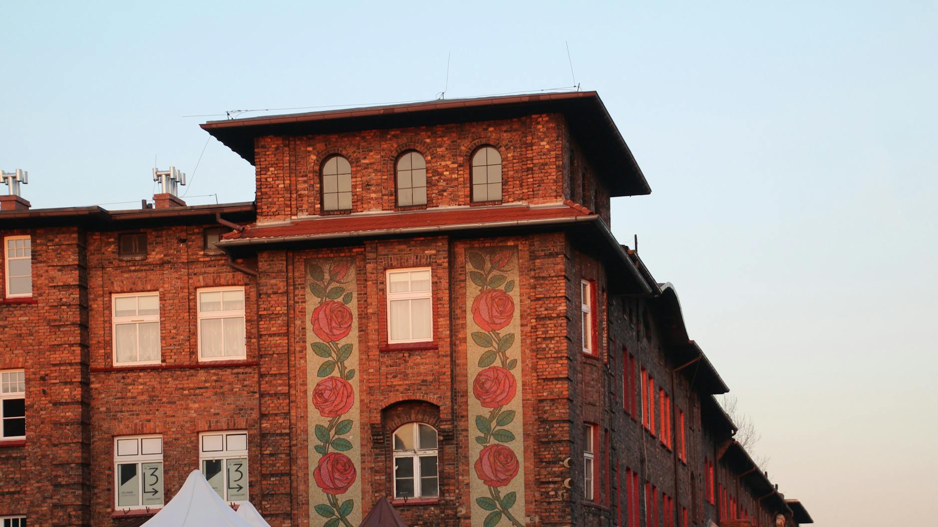 Panorama Katowic z nowym wieżowcem i okolicznymi terenami zielonymi, w tle wieża widokowa